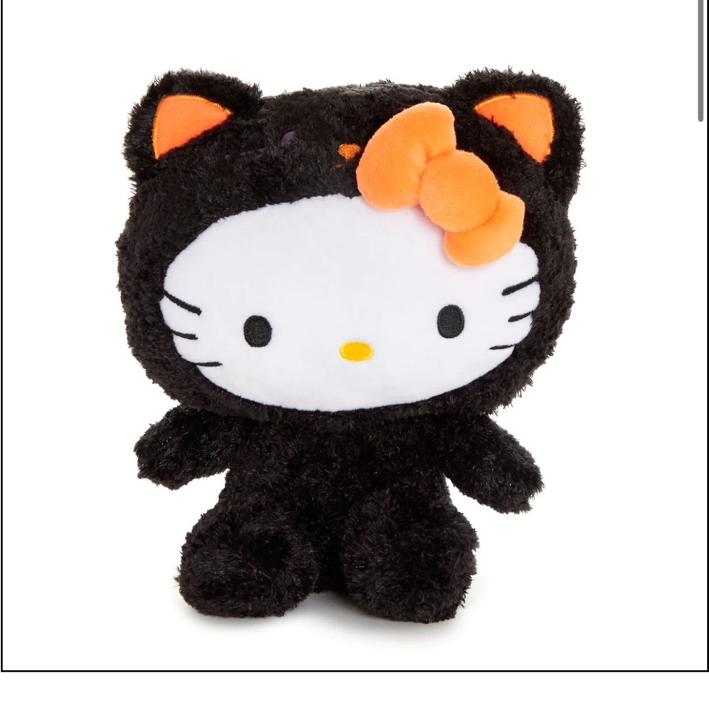NWT hello kitty black cat plush